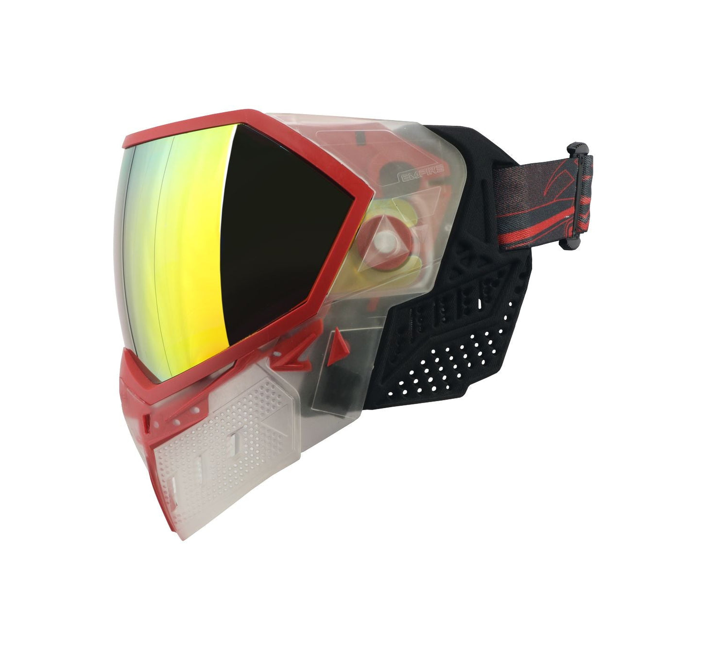 EVS Crystal SE Clear/Red w/ Fire Mirror Lens