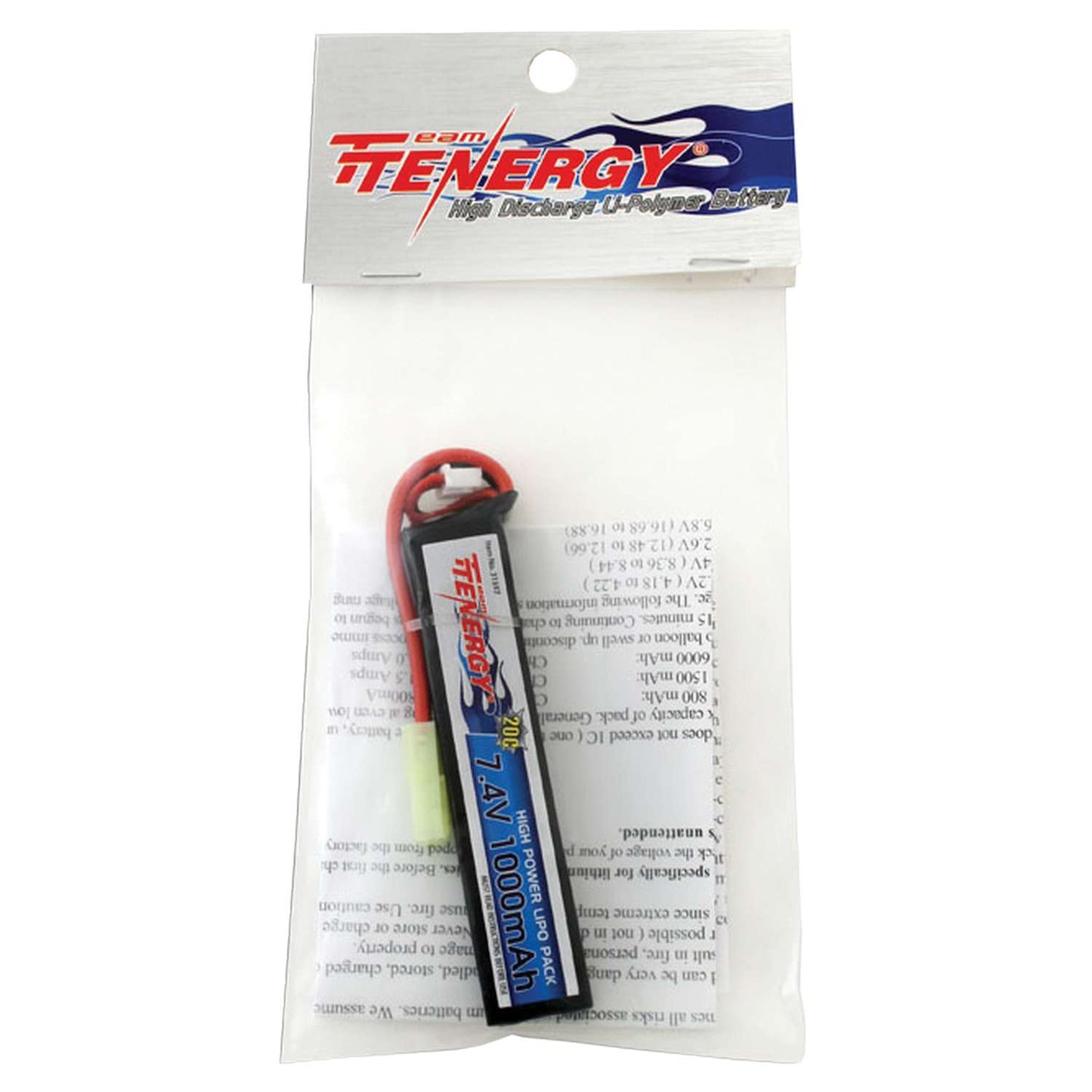 Tenergy 7.4V 1000mAh Battery