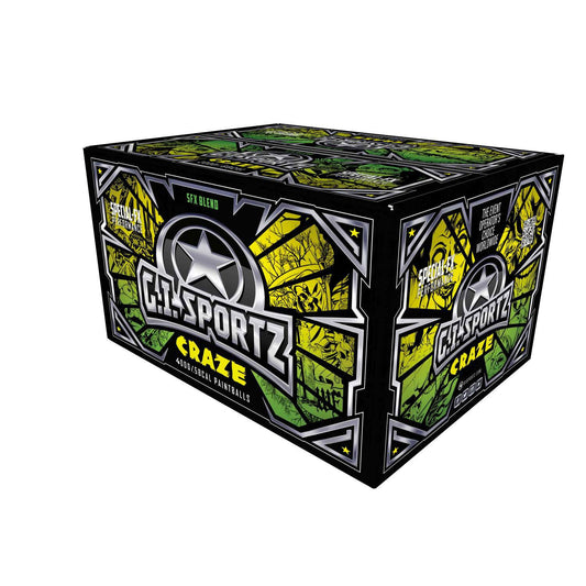 .50 Cal - G.I. Sportz CRAZE Paintballs - Adv Opaque Craze Shell - Craze Fill